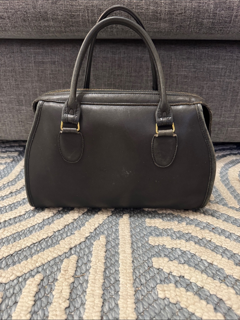 Vintage Coach Broadway 9891 Black Leather Satchel Made USA
